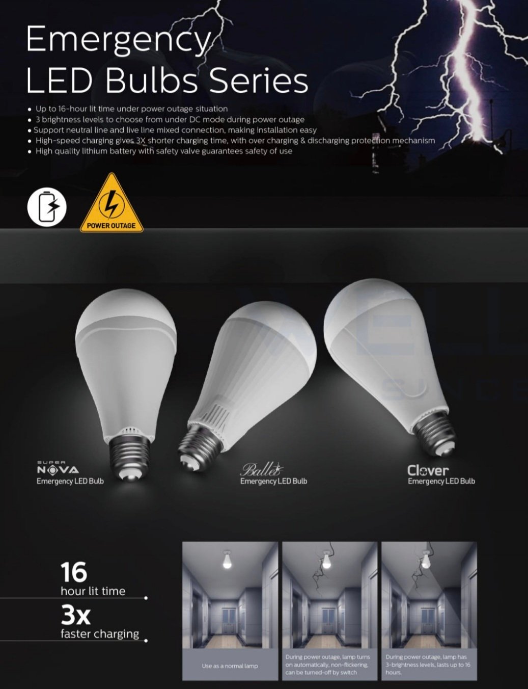 Ampoules LED de secours