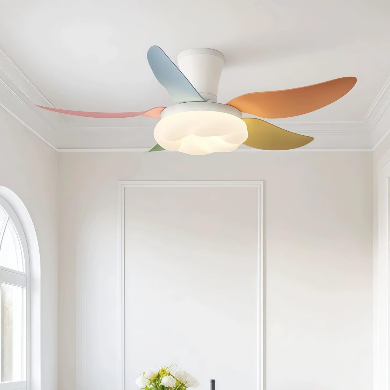 Plafonnier LED avec ventilateur